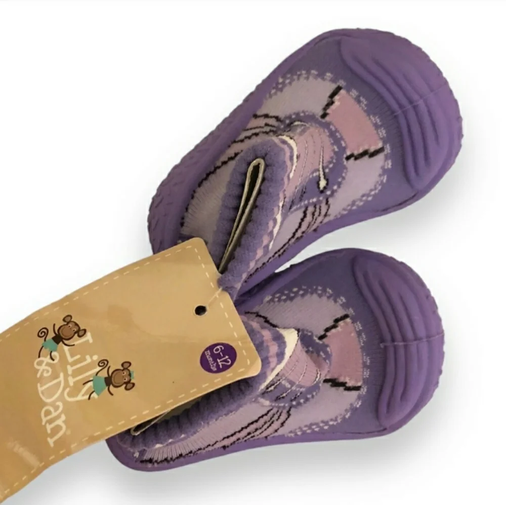 LILY & DAN Toddler Slipper Socks 2 Pairs NEW!